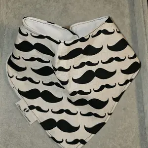 Baby Bandana Bib Mustache Print