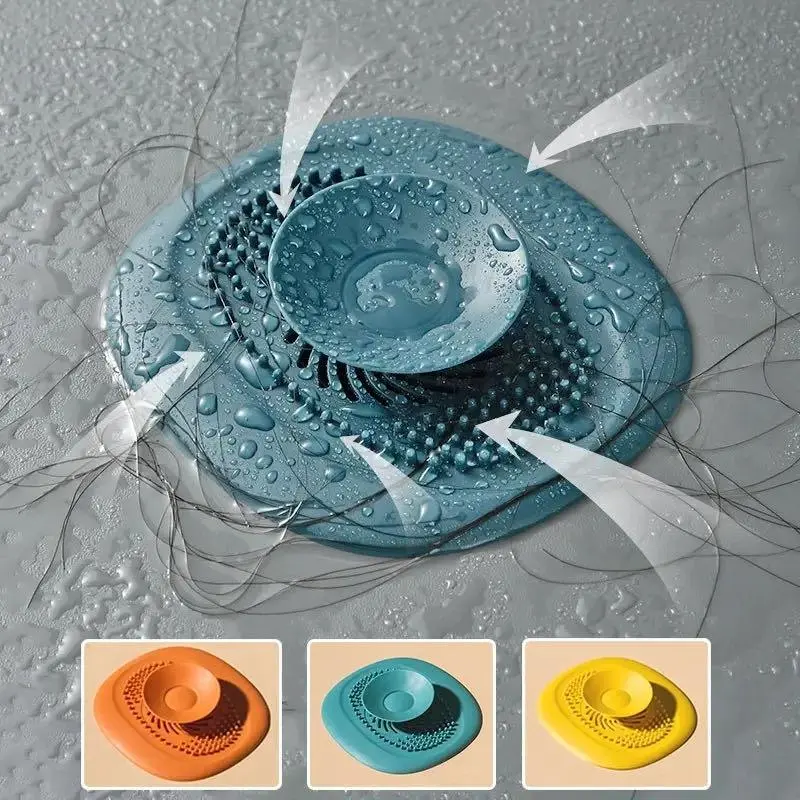 4pcs Set 10x10.5cm 35g Silicone Kitchen Sink Plug - Easy to Install Bathroom Accessory, Durable Waterproof Drain Cover Stopper, Sink Strainer, Floor Drain Hair Catcher, Reduces Sewer Overflow Risk