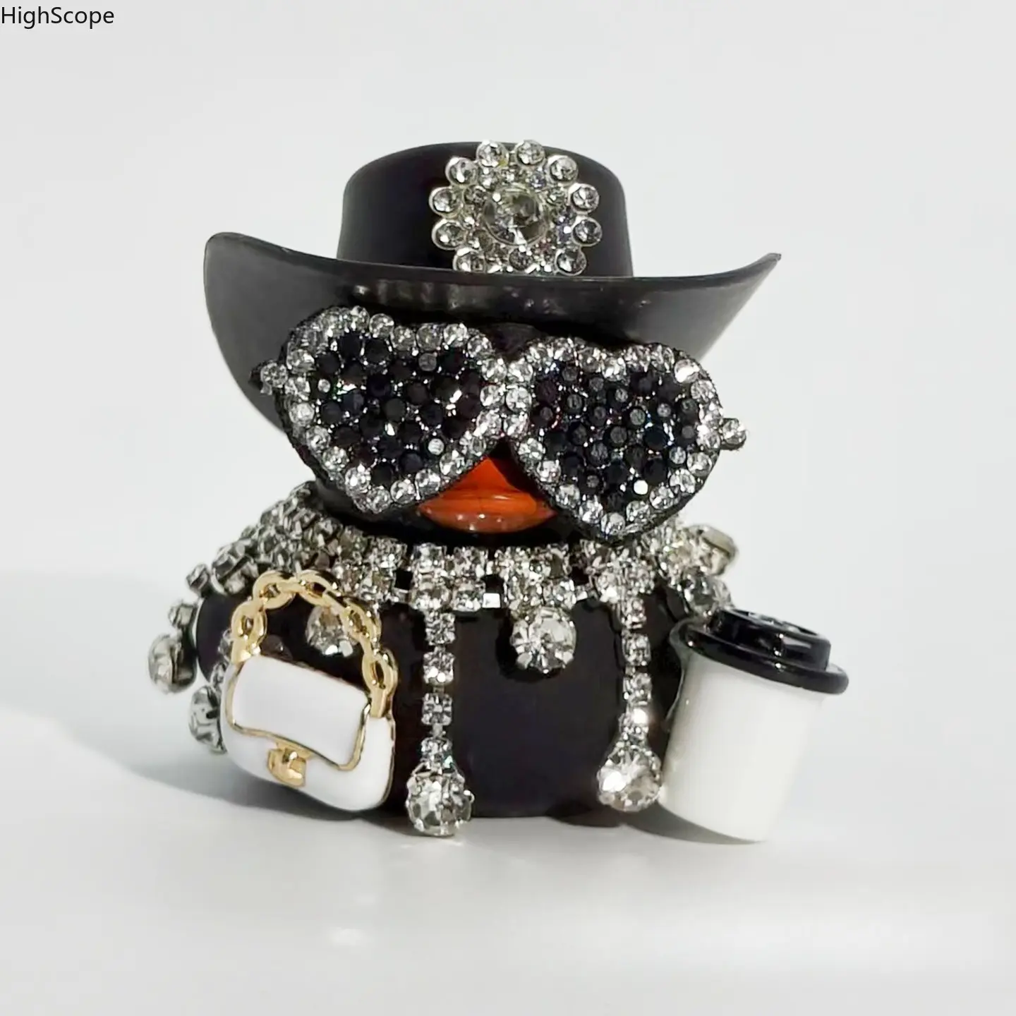 1 Pc Rhinestone-Pearl Duck Ornament - Cute Car Trinket, Luxury Car Dashboard Decorations, Universal Accessories for SUV, Truck (Racing & Outdoor Leisure Use), Car Trinkets