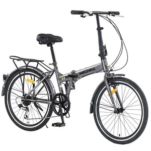 Steel Frame 24-Inch Folding City Bike - 7-Speed System, Compact Folding Design, Perfect for Urban Travel