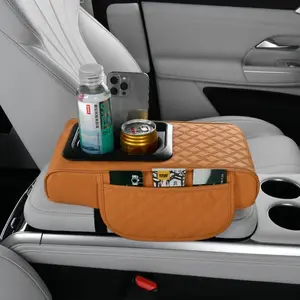 Car Console Storage Bag, Multifunctional Car Armrest Pad, Vehicle Interior Accessories for Organization and Storage