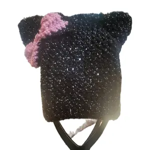 HEY KITTY CROCHET HAT