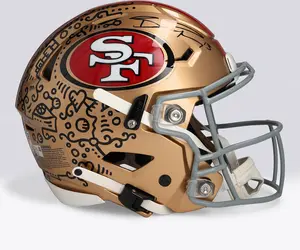 Brock Purdy San Francisco 49ers Autographed Riddell Speed Flex Authentic Helmet - Art by Alex Alpert - Limited Edition #1/1 - UW25 - Fanatics Authentic Certified
