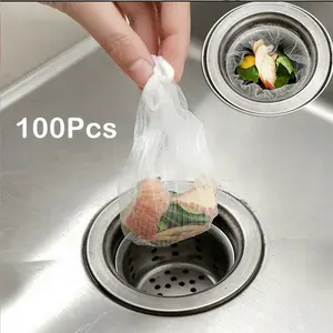 100Pcs Sink Strainer Filter Nets Disposable Kitchen Drain Filter Nets Utensils