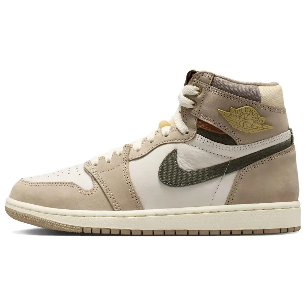Nike Air Jordan Wmns 1 Retro High OG 'Khaki' Women's Timeless Sneaker Featuring Nike Air Cushioning, Padded Collar, and Durable Rubber Outsole for Everyday Wear
