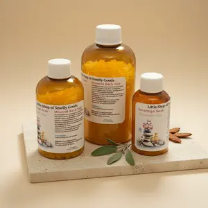 Rosemary Sage Infused Mineral Bath Salt, Natural Beauty & Personal Care Bath Additive for Relaxation