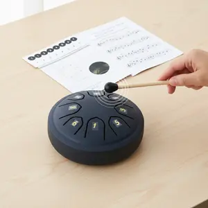 4.5 Inch 8 Notes Steel Tongue Drum with Mallets | Anxiety Relief Percussion Instrument for Kids Boys & Girls