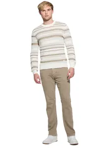 GUESS Male Eco Grover Striped Sweater