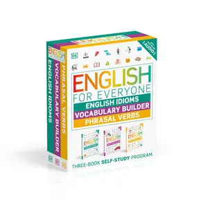 English for Everyone English Idioms, Vocabulary Builder, Phrasal Verbs 3 Book Box Set -- DK - Paperback