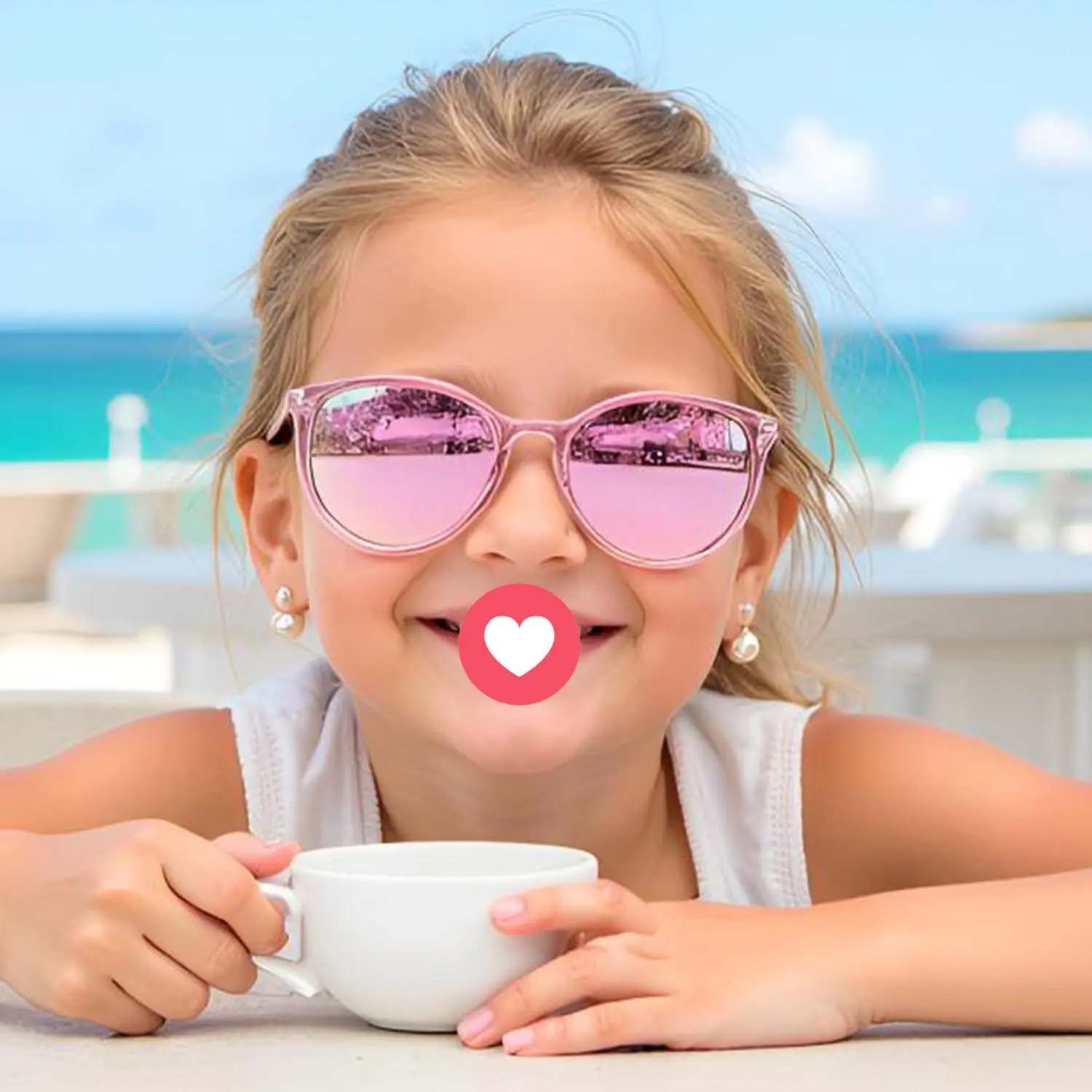 h-1  Polarized Kids Sunglasses for Girls Boys, 100% UV Protection for Children Sun Glasses, 50MM