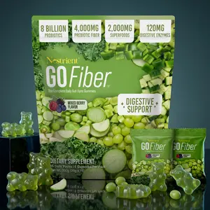 Nestrient GOFiber Digestive Support Gummies - Relief from Bloating & Support Gut Health - Probiotics + Prebiotics + Superfoods - 15 Individual Packs