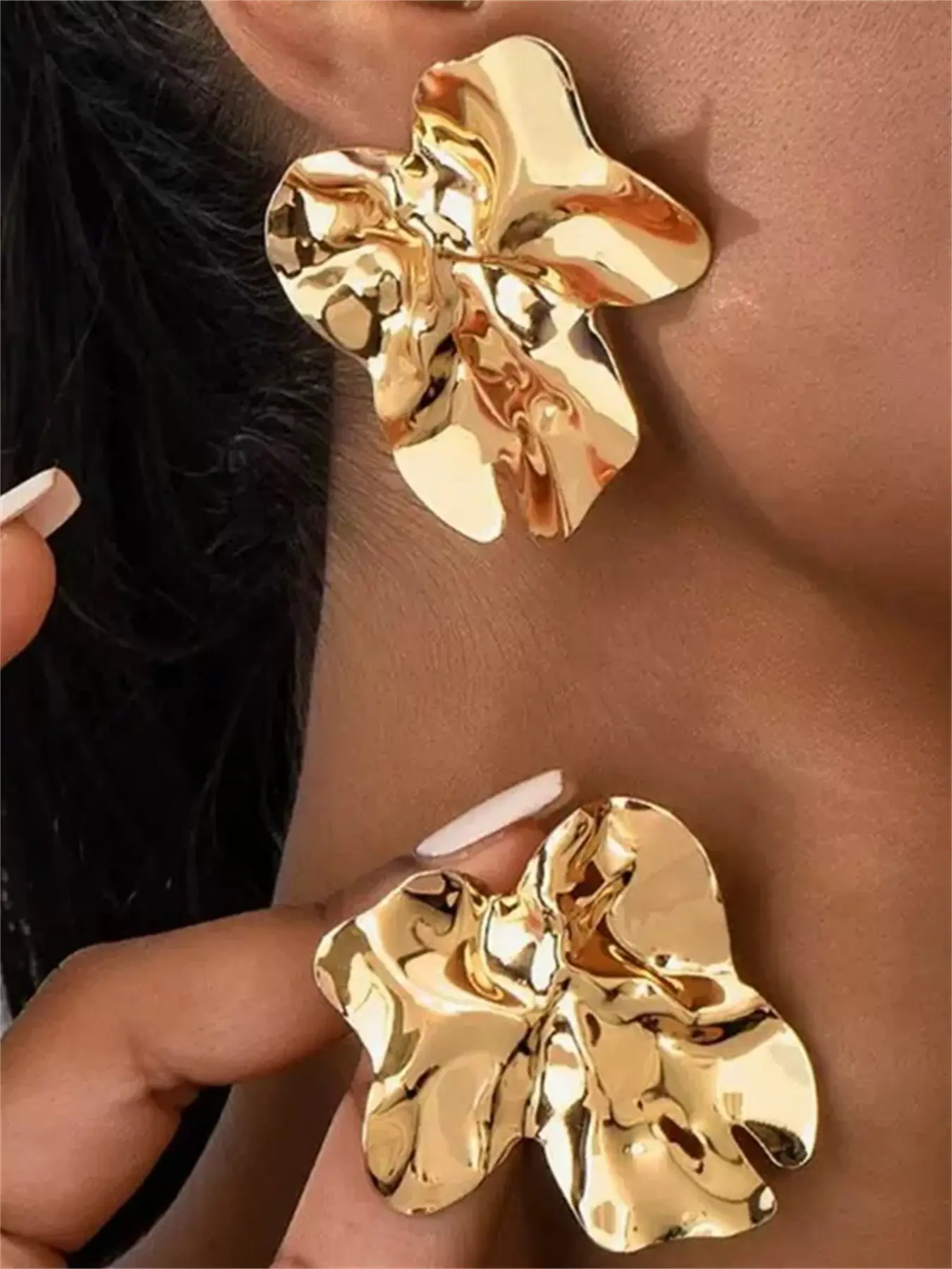 Geometric Unique Iron Earrings Set, Perfect for Weddings Parties Daily Wear, Stylish Accessory for Women Girls, Fashionable Jewelry, Statement Wedding Earrings