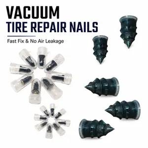 50 pcs Fast Tire Repair Kit with Rubber Repair Plugs and Screw Nails for Tubeless Car Tyres, Automobile Puncture Fix Accessories