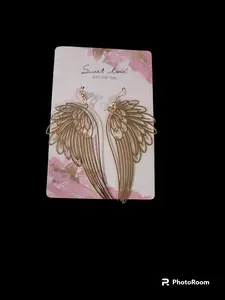Rose Gold Angel Wing Earrings