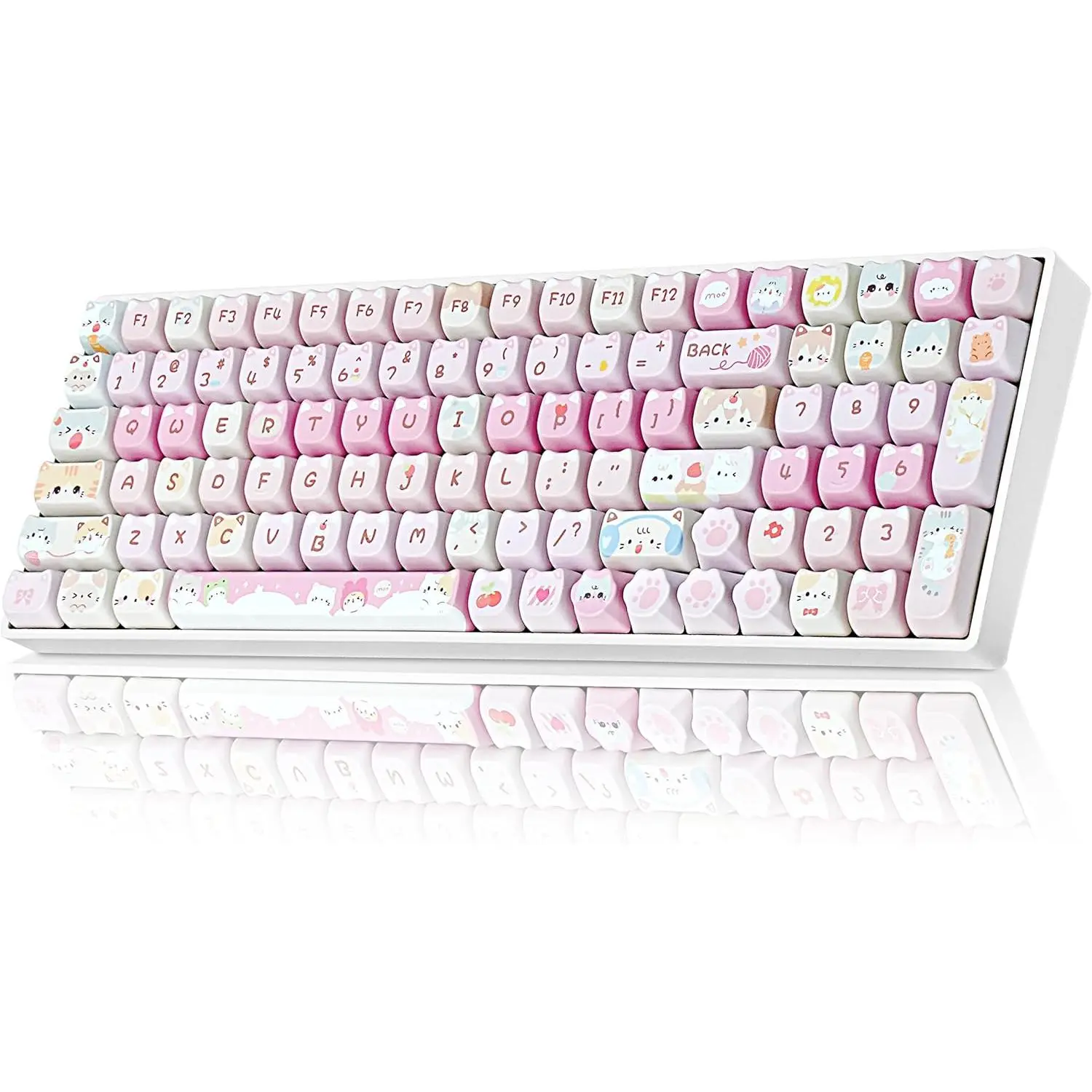 YUNZII MACARON 有線キーボード YUNZII X75 82 Keys Wired Hot Swappable Gasket Transparent