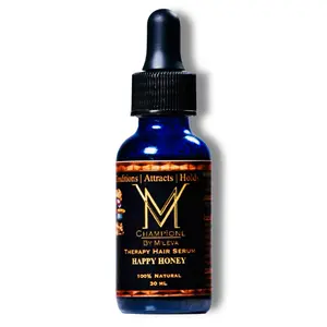 Champion by Mileva Happy Honey Hair Serum - 100% Natural 30 ML Hair Therapy Formula Conditions Styles Like Gel Grows Hair & Beard