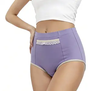 Leak-Proof Period Panties with Hidden Pocket, Heavy Flow Protection Seamless Comfort Fit for Travel Gym Cycling Daily Wear, No Accidents Plus Size Women's Underwear woman