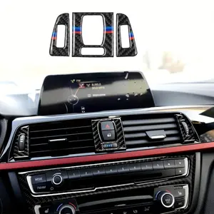 Car Air Vent Trim Decals, Resin Interior Accessory Accents for Dashboard Ventilation Outlet Decoration Compatible with BMW 3 Series 2013-2017 Car Accessories