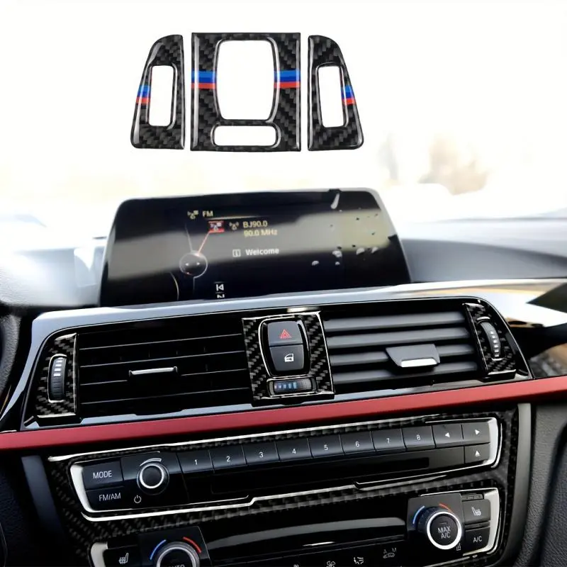 Car Air Vent Trim Decals, Resin Interior Accessory Accents Automotive Decoration for Dashboard Ventilation Outlet Decoration Compatible with BMW 3 Series 2013-2017 Car Accessories Vehicle Accessories
