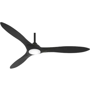 MINKA-AIRE F868L-CL/CL Sleek - LED 60 Inch Ceiling Fan, Coal Finish with Coal Blades
