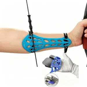 Archery Finger Tab & Arm Guard Set - Adjustable Outdoor Protective Gear for Recurve Bow Shooting, Hunting - Beginner Tools for Traditional Archery & Target Practice，FathersDayGift