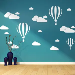 Hot Air Balloon Cloud Wall Sticker Kids Bedroom Nursery Decor Removable