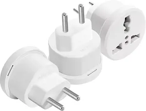 European Travel Plug Adapter, Type C International Power Adaptor to  Spain France Portugal Iceland ,  Vocation Essentials 3-Packs