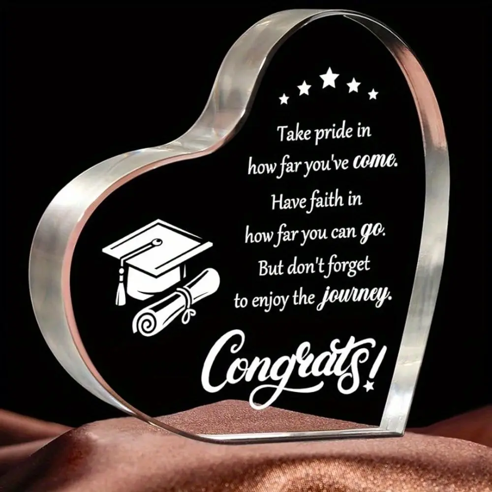Graduation Gifts - College Graduation Gifts for Him Her Women - Acrylic Paperweight Inspirational 2026 Graduation Gifts, Graduate Gifts Class of 2026, Grad Keepsake for High School PHD Masters Degree College seasonal decoration:Collectible Figurines