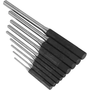9 count Steel Roll Pin Punch Set Mechanics Professional Removing Repair Tool with Carrying Bag for Automotive Watch Repair  and Craft Repair