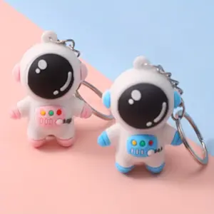 Adorable Astronaut Keychain - Colorful space explorer plush toy, suitable for car decoration and as a reward, stylish couple pendant accessory, perfect as a gift.