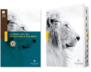 NLT Courage For Life Study Bible for Men - English Easy-to-Read New Living Translation, Filament Enabled Hardcover with Bible Study on Every Page for Growth and Transformation