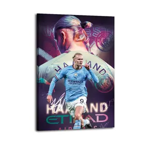 Erling Haaland Posters Room Aesthetic Canvas Wall Art  for Teen and Girls Dorm Decor Abstract Wall Art Colorful  Prints Aesthetic Room Decor