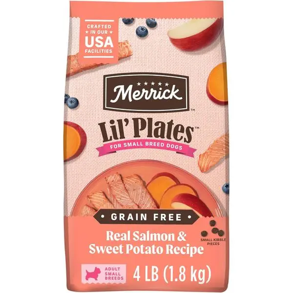 Lil’ Plates Premium Grain Free Dry Dog Food for Small Dogs, Real Salmon and Sweet Potato Kibble - 12.0 lb. Bag