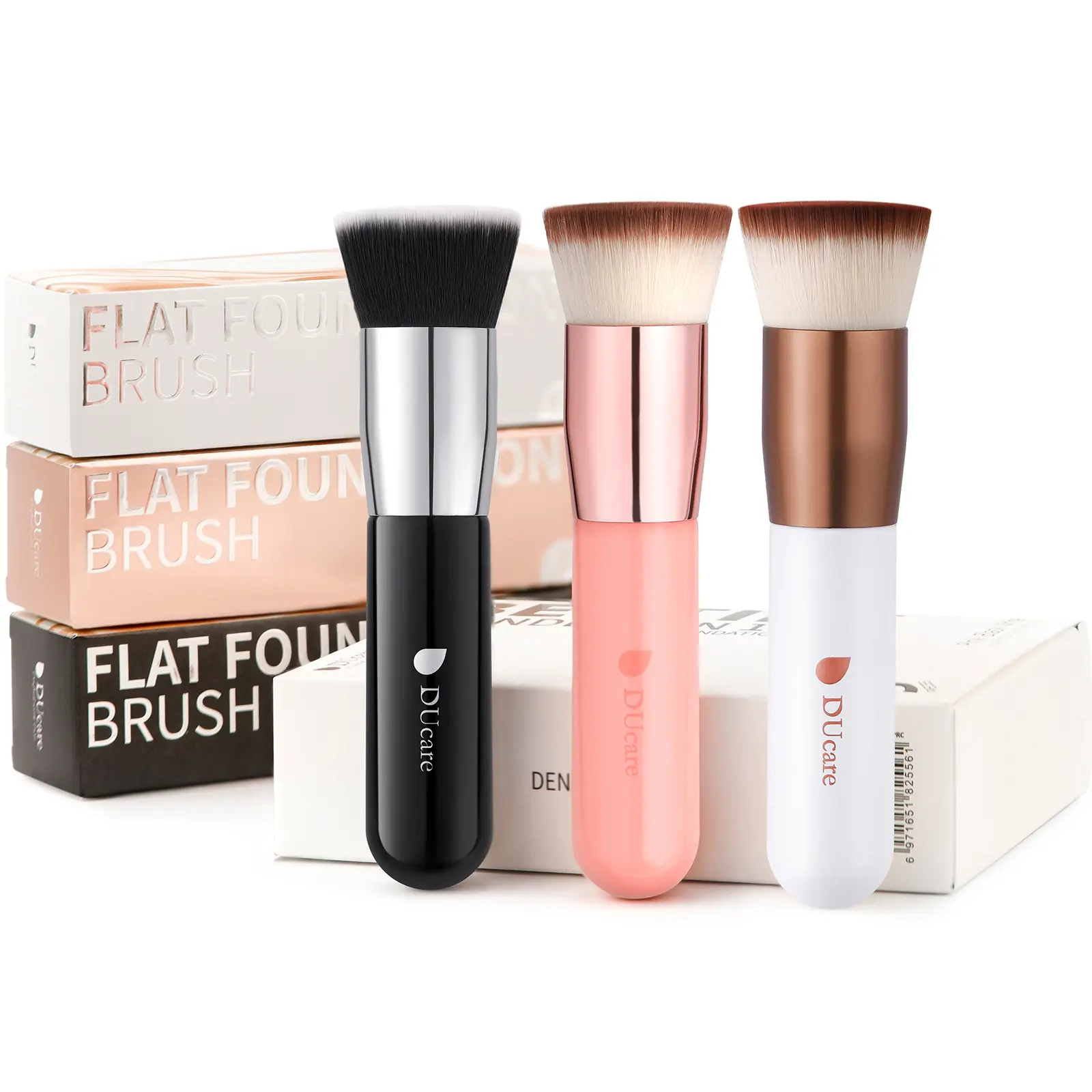 DUcare Flat Foundation Brush, Face Kabuki Brush for Foudation Blending Liquid  Cream Mineral Powder