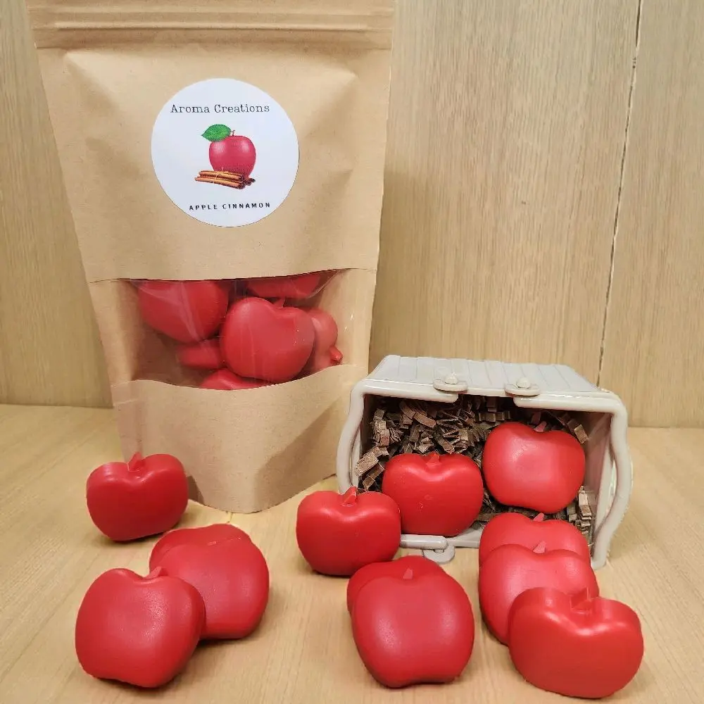 Aroma Creations Apple Cinnamon Wax Melts - Red Apple Shaped Wax Melts for Aromatic Home Fragrance