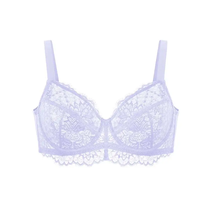 HSIA Sunflower Floral Breathable Lace Unlined Sexy Full Coverage Underwire Plus Size Bra