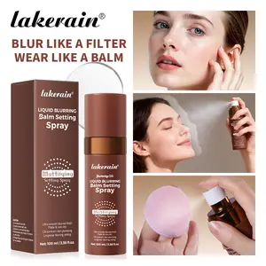Lakerain Liquid Blurring Balm Setting Spray, Makeup Finishing Spray, Ultra Matte Finish, Fine Mist Makeup Effect, 24 Hour Oil Control, Natural Look, Hyaluronic Acid Rich