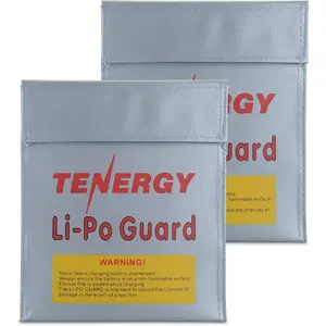 2 Pack Fire Retardant Lipo Battery Bags for Charging and Storage, 7x9inches