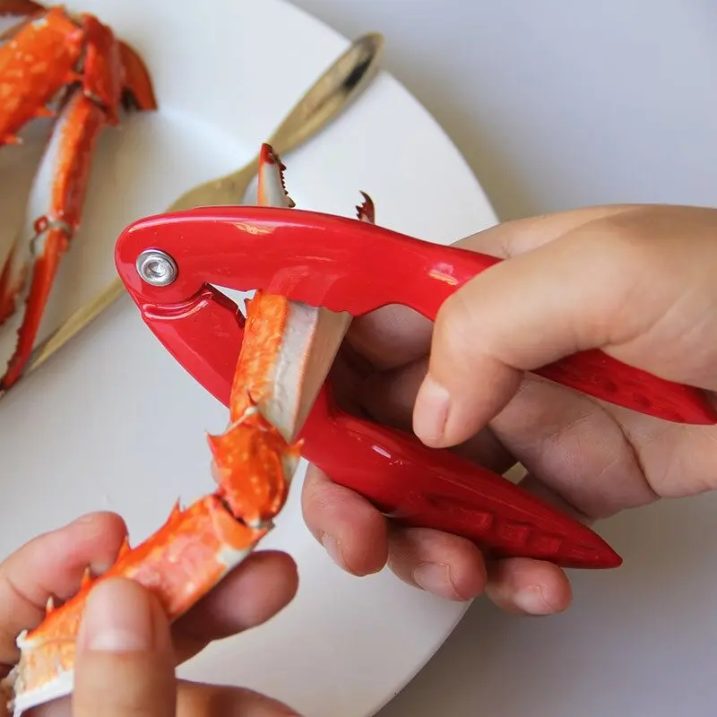 1pc Stainless Steel Crab and Shrimp Cracker Set with Two Crab Forks, Nut Cracker and Shelling Tools for Seafood Lovers