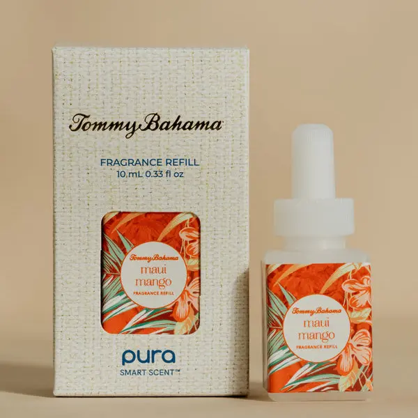 Tommy Bahama Maui Mango Pura Refill - Tropical Mango Scent for Pura Diffusers - Long-Lasting Fragrance - 0.33 Fl Oz Aroma Paradise