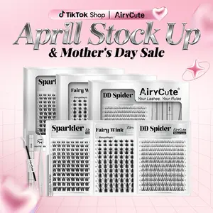 DD Spider, Sparkler, Fairy Wink | NEW AiryCute Upgraded Clusters 2.0 | Lashes with Manga Effect, Lightweight, Waterproof & Long-Lasting | Breeze Style| Fairy Style | Beginner-Friendly DIY Lashes for a Flawless Look | Viral & Must-Have Clusters