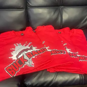 Red Buck Bandit Graphic Tee with Red Logo Men’s Tops