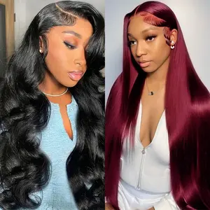 [Combo sale 28"&22"] Two wig" 28 Inch 13x4 body wave Hair Lace Front Wigs +22 Inch Body wave Honey Blonde Human Hair Hair Pre Plucked HD Transparent Lace Frontal Human Hair Wigs 180% Density With Baby Hair