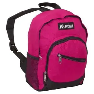 212 MAIN Everest 6045S-HPK-BK Zippered Slant Backpack with Small Zippered Pouch - Hot Pink-Black
