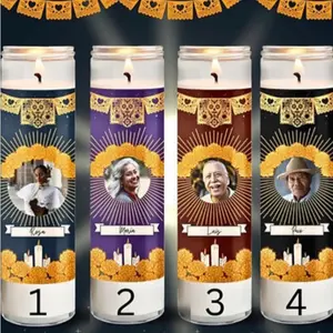 Muertos Dia de Muertos   Because love never dies…  Create a candle that tells their story. Memorial  Photo Candle  Decor  Ornaments Light