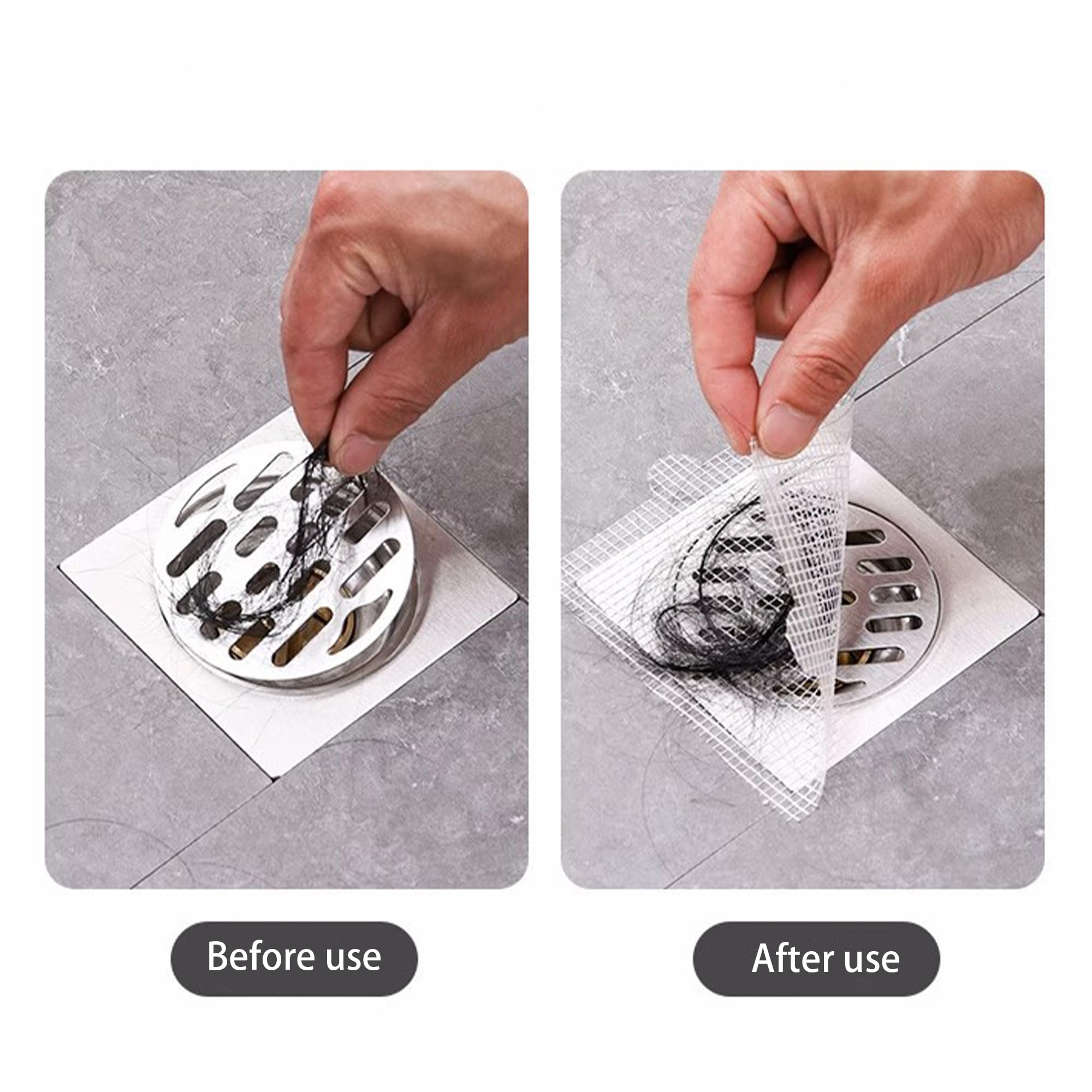 4 Inch 30pcs Disposable Shower Drain Hair Catcher Mesh Stickers Premium Design Durable Glass Fiber Easy Installation for Metal Ceramic Tile Surfaces Hassle-Free Maintenance