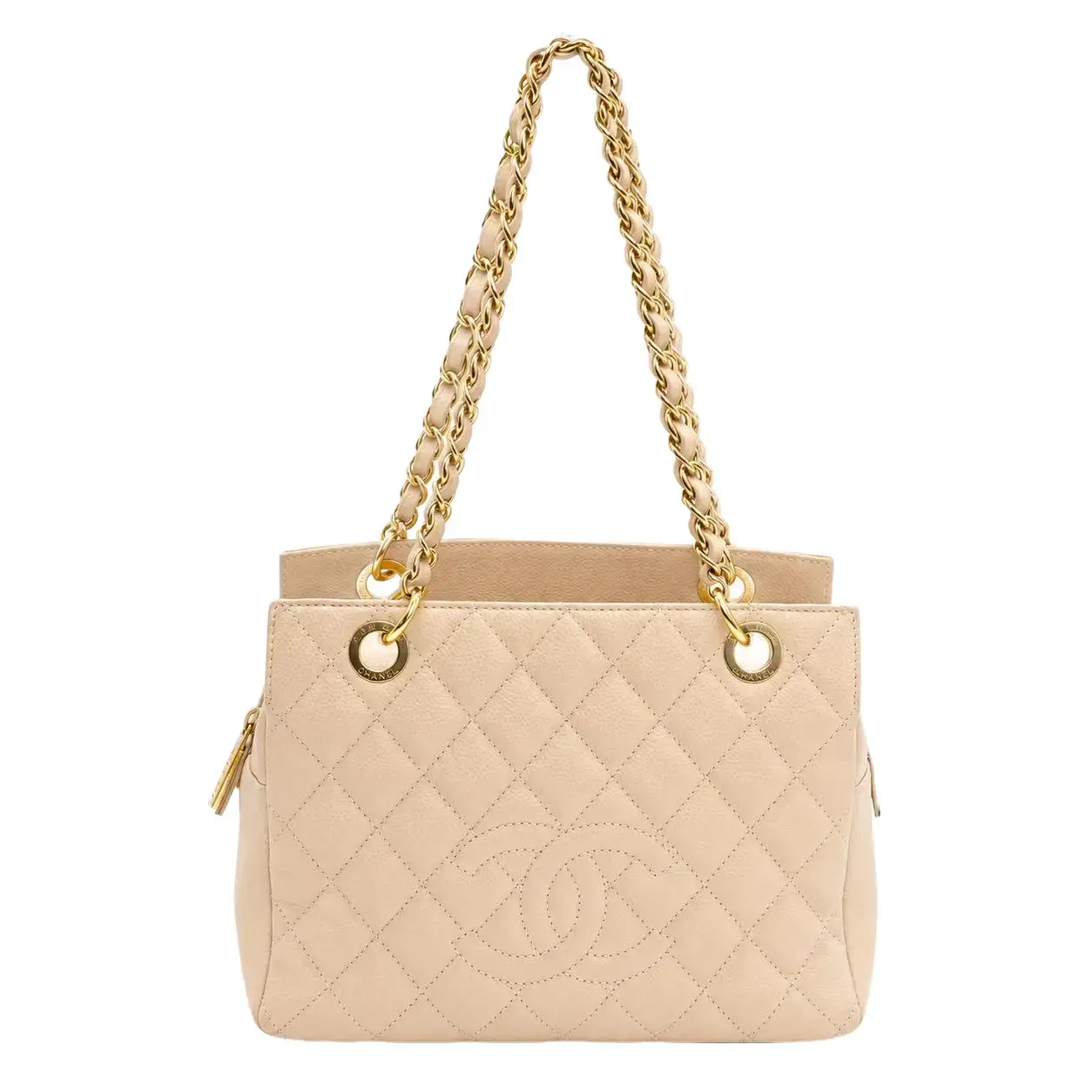 Pre-owned CHANEL Leather Tote Bags CALUXB Grand Shopping Tote Caviar Leather