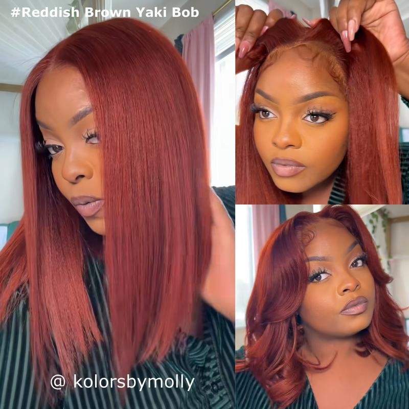UNice Glueless Yaki Straight Short Bob Wig Pre-cut 7x5 HD Lace Human Hair Wigs with Bleached Knots Beginner Friendly Natural Hairline ##tiktokshopjumpstartsale