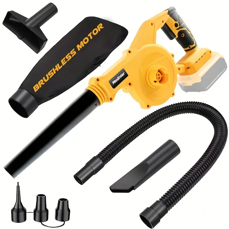 Cordless Leaf Blower For Dewalt 20V Max Battery,Electric Jobsite Air Blower With Brushless Motor, Speed Up To 180MPH,2-In-1 Handle Electric Blower And Vacuum Cleaner(Battery Not Included)