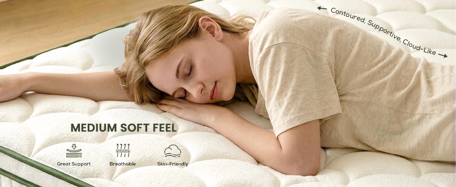 Bezzze Queen Hybrid Mattress in a Box 12 Inch Memory Foam & Pocket Spring Mattress for Pressure Relief & Motion Isolation, Individual Pocket Coils for Back & Lumbar Support, Soft Comfort Bed Mattress